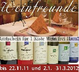 Weinfreunde erhalten 1 Kiste Wein gratis